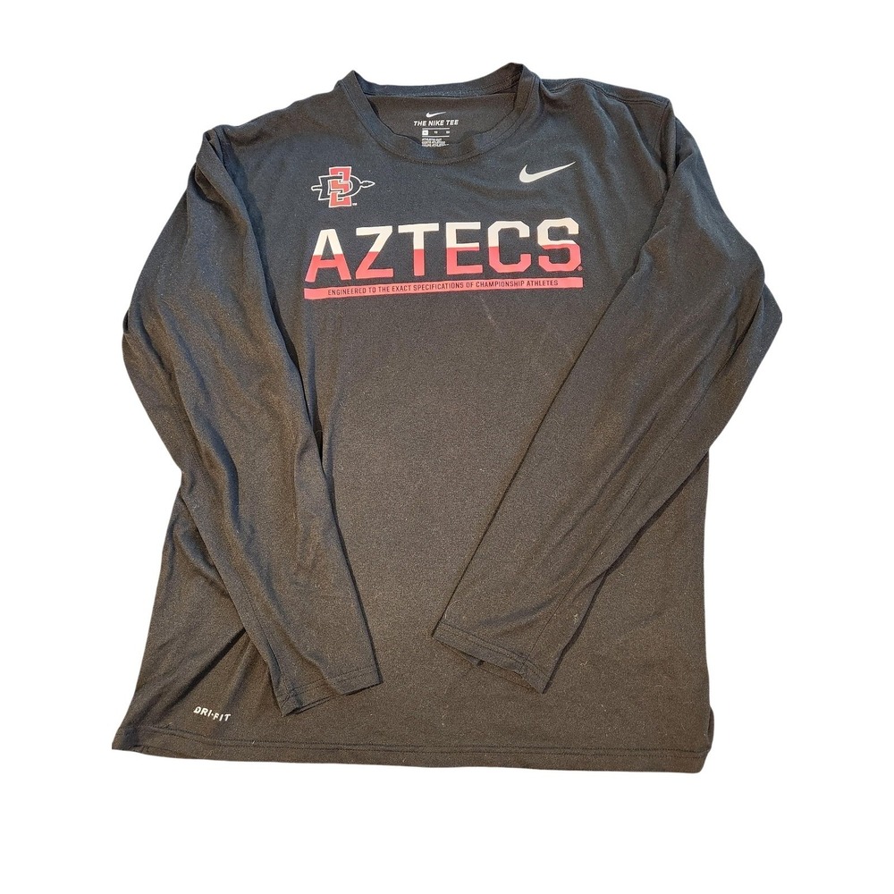 San Diego State Aztecs Shirt Mens XL Black Long Sleeve NCAA College Nike Dri-FIT